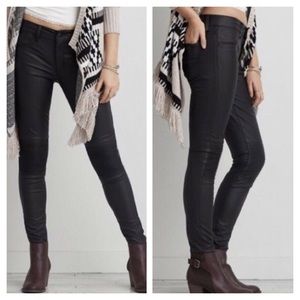 American Eagle Outfitters Pants - NWT Faux Leather Moto Style Stretch Jeggings 12 American Eagle Outfitters Pants - NWT Faux Leather Moto Style Stretch Jeggings 12